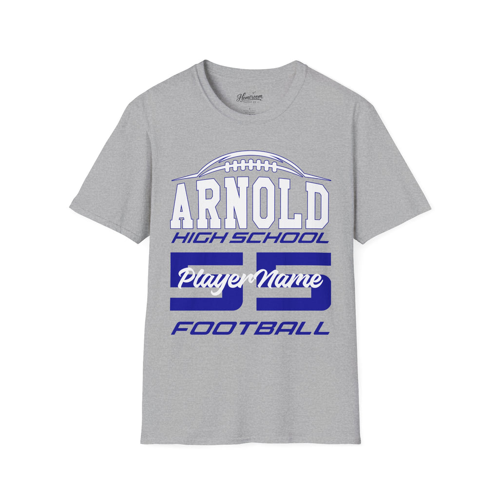 Arnold High School Football T-Shirt — Custom Player Name & Number