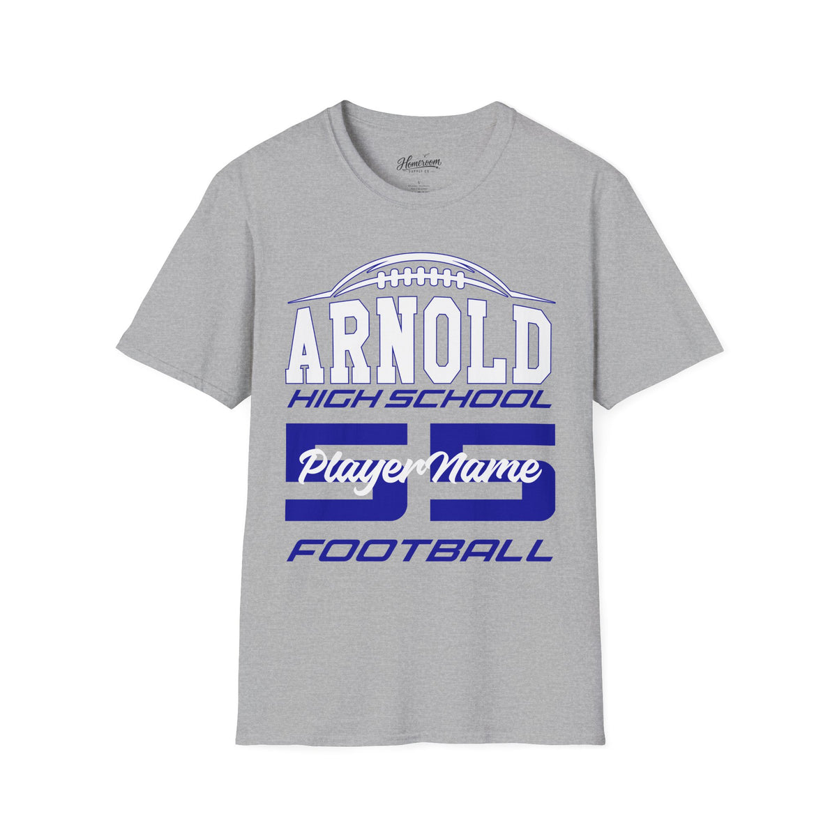 Arnold High School Football T-Shirt — Custom Player Name & Number