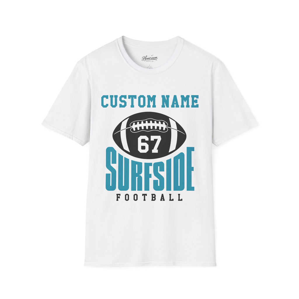Custom Surfside Football Team T-Shirt — Personalized Name & Number
