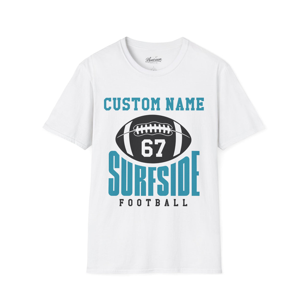 Custom Surfside Football Team T-Shirt — Personalized Name & Number