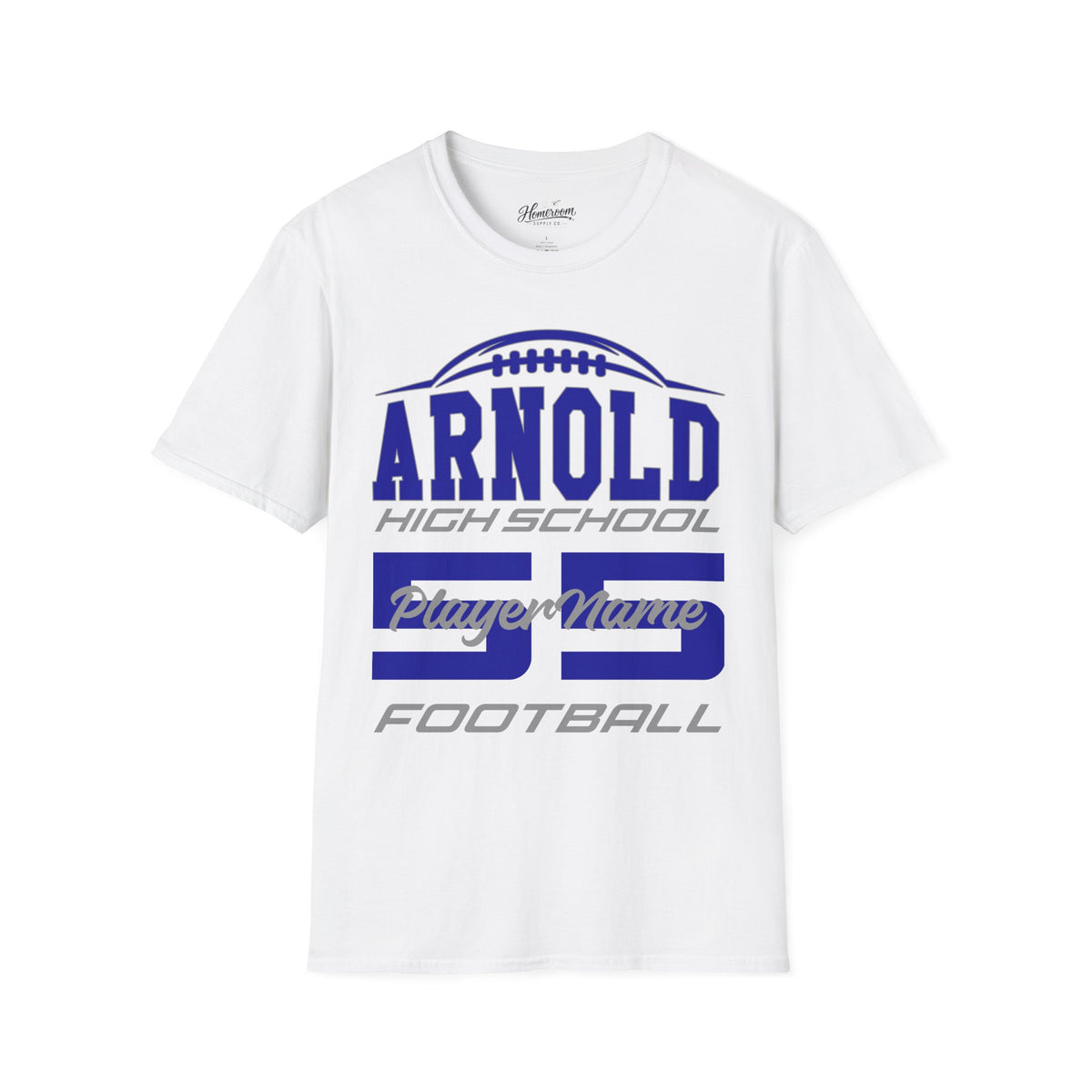 Arnold High School Football T-Shirt — Custom Player Name & Number